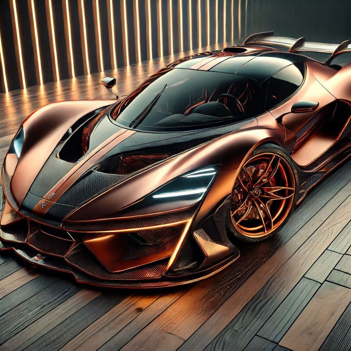 Exotic car with a flawless finish
